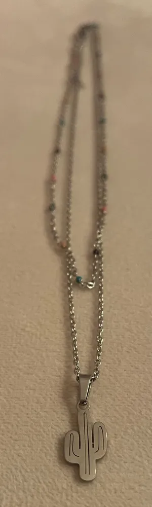 Cactus necklace Silver thumbnail 1