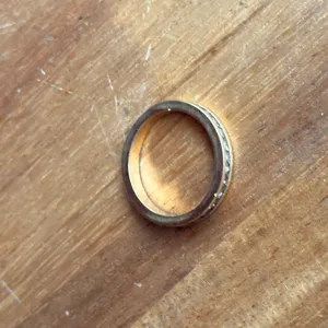 Vintage Pink Crystal Band Ring Gold thumbnail 4