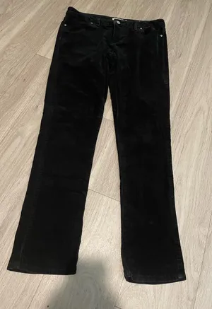 MICHAEL Michael Kors Women's Black Boot Cut Corduroy Jeans thumbnail 1
