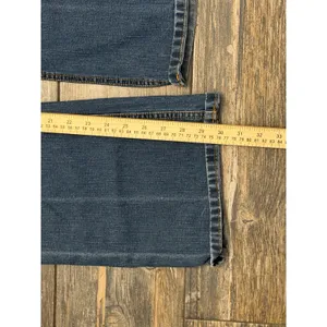 Polo Jeans Co Ralph Lauren Blue Low Rise Flare Jeans‎ Size 12 32x30 Western Y2K thumbnail 8