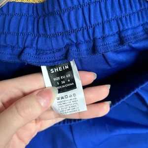 Blue sweatpants straight leg casual pants with pockets thumbnail 3