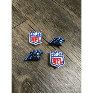 Carolina Panthers Football Team Charm For Crocs Shoe Charms - 4 Pieces thumbnail 1