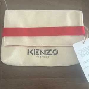 Kenzo Parfums Cream Pouch with Red Stripe NWT thumbnail 2