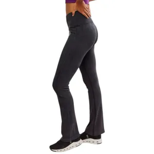 FREE PEOPLE Movement S Go to Smooth Flare Leggings Black Pants Athleisure thumbnail 4