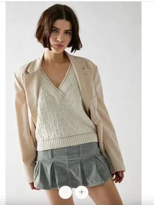 Free People Pleated Micro Mini Cord Skirt Light Sage Green Size 8 thumbnail 2