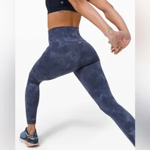 Lululemon Wunder Train High Rise 25” tights Diamond Dye Shade Naval Blue size 18 thumbnail 5