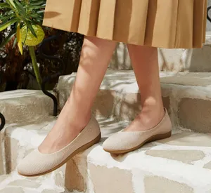 Vivaia Claire Walker Walking Comfort WTR Repellent Casual Flats Almond 7-7.5 thumbnail 1