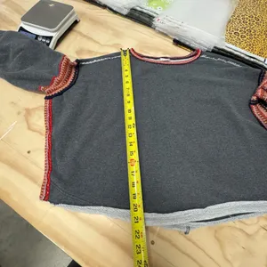 Natural Life Knit Trim Sweatshirt Top Boho Oversized Boxy‎ Heather Gray L/XL thumbnail 12
