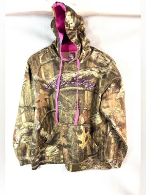 Legendary Whitetails L Gorpcore Camo Hoodie with Pink Lining and Drawstrings thumbnail 8