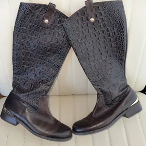Vince-camuto Women's Black and Brown Boots thumbnail 1