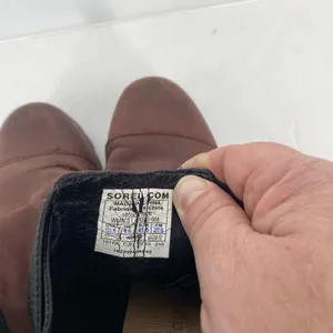 Sorel Addington Chelsea Boots Womens 10.5 Brown Waterproof Leather Heeled thumbnail 3