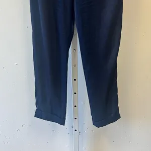 BCBGMAXAZRIA Navy Satin Jogger Pants Cuffed Tapered XS JUF2D730 Sporty Casual thumbnail 4
