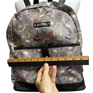 Harry Potter Backpack‎ Grey Platform 9 3/4 Hogwarts Express Faux Leather Bag OS thumbnail 7