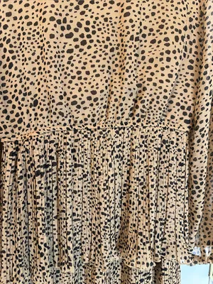 Fab'rik Tan & Black Leopard Printed Tiered V-Neck Maxi Dress thumbnail 9