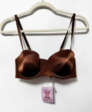 Savage X Fenty 34C strapless chocolate brown bra thumbnail 1