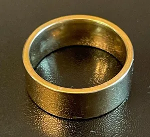 8mm gold stainless steel engagement ring size 8 thumbnail 5