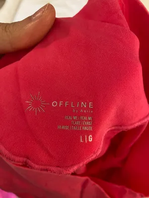 Aerie Hot Pink Crossover Flare Leggings thumbnail 4