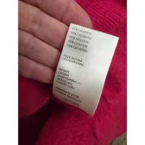 Free People Ottoman Slouchy Tunic Size M 100% cashmere Bright Pink Sweater thumbnail 5