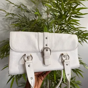 Y2K 2000s Trendy Baddie Preppy Real Leather Shoulder Hand Bag Purse #Coquette #Streetwear Office Siren Old Money Quiet Luxury thumbnail 3
