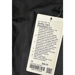 Lululemon Swiftly Tech Racerback Tank Top 2.0 Hip Length Black Activewear 12 NWT thumbnail 7