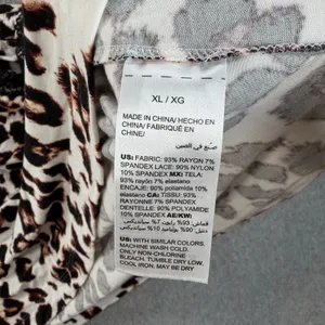 Soma Leopard Print Camisole Lounge Top Women's XL Criss Cross Double Strap thumbnail 7