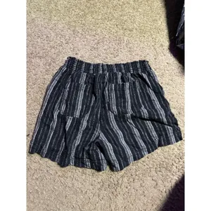 Briggs Womens Black White Striped Smocked Waist Tassel‎ Shorts Size M thumbnail 5