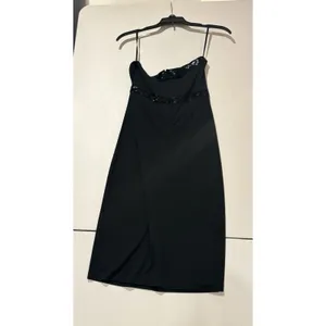 VTG The Limited Y2K Dress Sz S Black Beaded Strapless Empire Waist Party Dress thumbnail 5