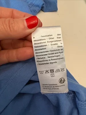 Lacoste ladies blue cotton t size 36 (XS/S) thumbnail 5