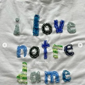Old Navy Notre dame patchwork quilted reworked bodysuit thumbnail 6