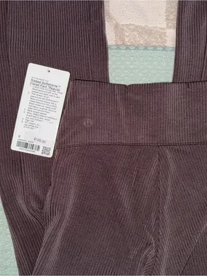 NWT Lululemon Ribbed Softstreme Flared Pant *Regular size 0 Espresso thumbnail 5