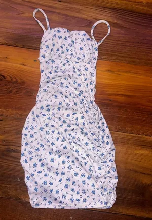 Floral pattern dress Blue thumbnail 2