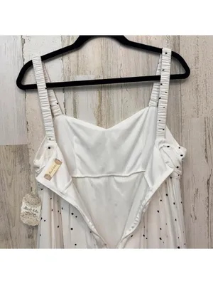 Altar’d State Women’s Large White Star Print Ruched Babydoll Dress thumbnail 11