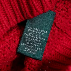 Lauren Ralph Lauren Red Cable Knit Turtleneck Sweater‎ Women's Size L Cotton thumbnail 8
