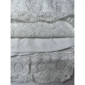 Youarenotalone White Crochet Lace Medallion Mini Dress Sleeveless Medium thumbnail 3