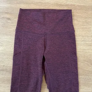 Aerie High Rise Burgundy Maroon Pocket Leggings Tights thumbnail 2