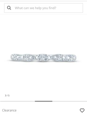Kay Jewelers Silver Diamond Accent Stackable Ring thumbnail 3