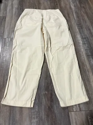 Abercrombie & Fitch Pleated Cream Trousers 27 thumbnail 6