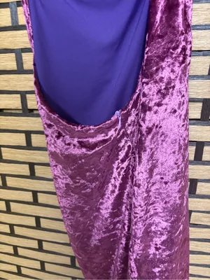 Superdown Pink Crushed Velvet One Shoulder Dress Size Medium thumbnail 8