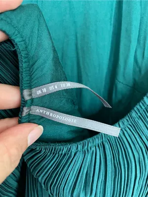 Anthropologie Teal Halter Plissé Playsuit Romper‎ Size 6 thumbnail 3