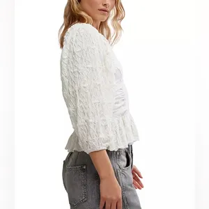 Free People Olivia Contrast Stitch Knit Top thumbnail 12