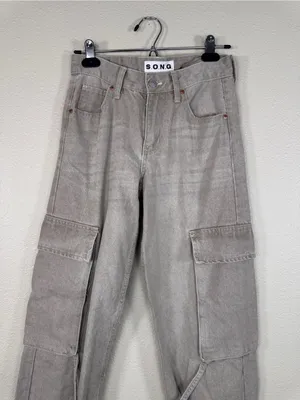 Song Light Grey Wide Leg Cargo Pants Womens 0 Casual Fall Staple Denim thumbnail 10