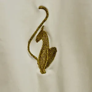 Vintage Baby Phat Y2k white top with gold stud embellished flutter sleeves thumbnail 8