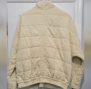 Free People Dolman Quilted Knit Jacket Cream Medium thumbnail 8