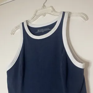 Beyond Yoga Spacedye Outlines Dress in Navy White size small thumbnail 2