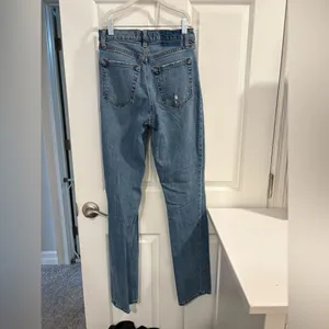 Abercrombie & Fitch 90’s Slim Straight High Rise Blue Jeans thumbnail 5