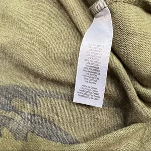 Alternative Apparel Camo Olive Green T-Shirt‎ Dress Size Small S thumbnail 5