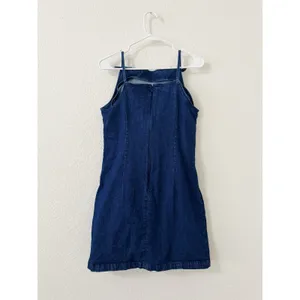 GAP Denim Mini Shift Dress Dark Wash Square Neck Size Small thumbnail 3