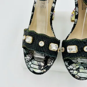 L'ARTISTE SPRING STEP Jewell Sz US 5.5-6 EUR36 Embellished Heel Platform Sandals thumbnail 4
