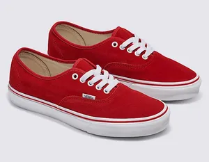 Vans nwt size 6 Customs Authentic Suede Shoe Red white thumbnail 1
