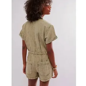 NWOT Free People rhodes chino coverall - moss stone Medium thumbnail 5